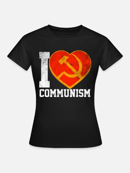 Ich liebe Kommunismus - Frauen T-Shirt - Schwarz