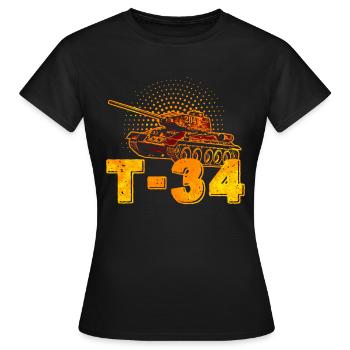 T-34 Char Union soviétique - T-shirt Femme - noir - Devant - AI Model Female 172 dark (172cm)
