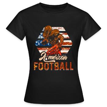 Football américain - T-shirt Femme - noir - Devant - AI Model Female 172 dark (172cm)