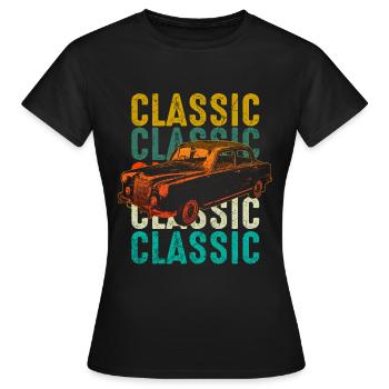 Voitures classiques - T-shirt Femme - noir - Devant - AI Model Female 172 dark (172cm)
