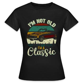Voitures classiques - T-shirt Femme - noir - Devant - AI Model Female 172 dark (172cm)