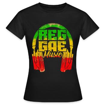 Reggae Music - Women's T-Shirt - black - Front - AI Model Female 172 dark (172cm)