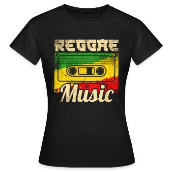 Reggae Music - Women's T-Shirt - black - Front - AI Model Female 172 dark (172cm)