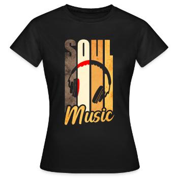 Musique soul - T-shirt Femme - noir - Devant - AI Model Female 172 dark (172cm)