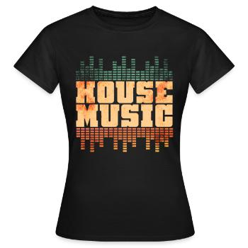 Musique House - T-shirt Femme - noir - Devant - AI Model Female 172 dark (172cm)