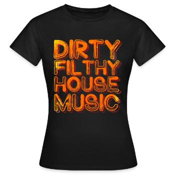 Musique House - T-shirt Femme - noir - Devant - AI Model Female 172 dark (172cm)