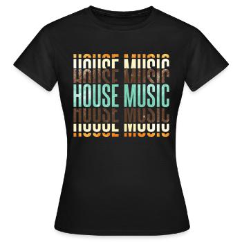 Musique House - T-shirt Femme - noir - Devant - AI Model Female 172 dark (172cm)