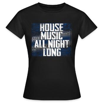 Musique House - T-shirt Femme - noir - Devant - AI Model Female 172 dark (172cm)