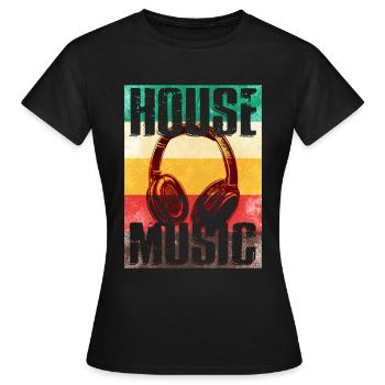 House Music - T-shirt Femme - noir - Devant - AI Model Female 172 dark (172cm)