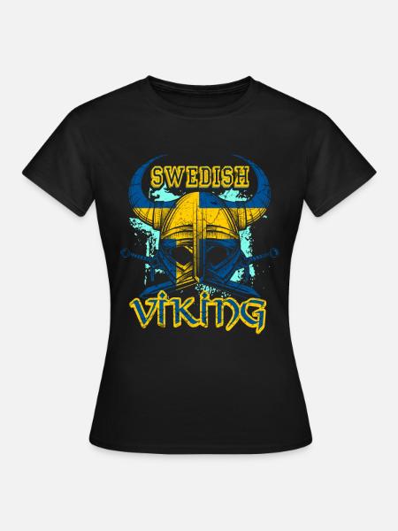 Schwedischer Wikinger - Frauen T-Shirt - Schwarz