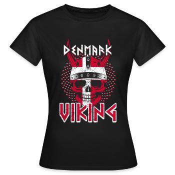 Viking danois - T-shirt Femme - noir - Devant - AI Model Female 172 dark (172cm)