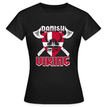 Viking danois - T-shirt Femme - noir - Devant - AI Model Female 172 dark (172cm)