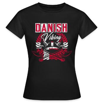 Viking danois - T-shirt Femme - noir - Devant - AI Model Female 172 dark (172cm)