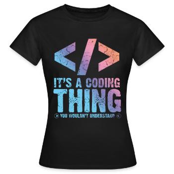 Programmeur - T-shirt Femme - noir - Devant - AI Model Female 172 dark (172cm)
