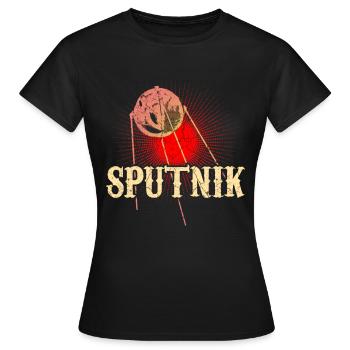 Sputnik Satellit - Frauen T-Shirt - Schwarz - Vorne - AI Model Female 172 dark (172cm)