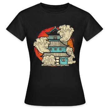 Japanische Kunst - Frauen T-Shirt - Schwarz - Vorne - AI Model Female 172 dark (172cm)