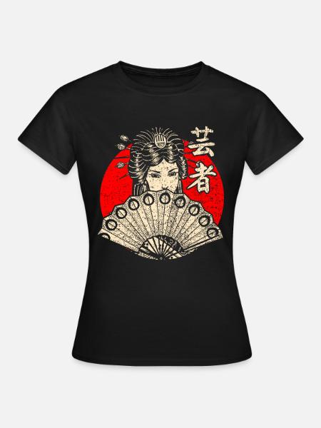 Japan Geisha - Frauen T-Shirt - Schwarz