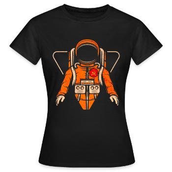 Soviet Union Cosmonaut - Women's T-Shirt - black - Front - AI Model Female 172 dark (172cm)