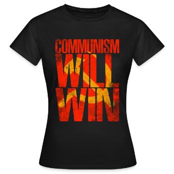 Le communisme triomphera - T-shirt Femme - noir - Devant - AI Model Female 172 dark (172cm)