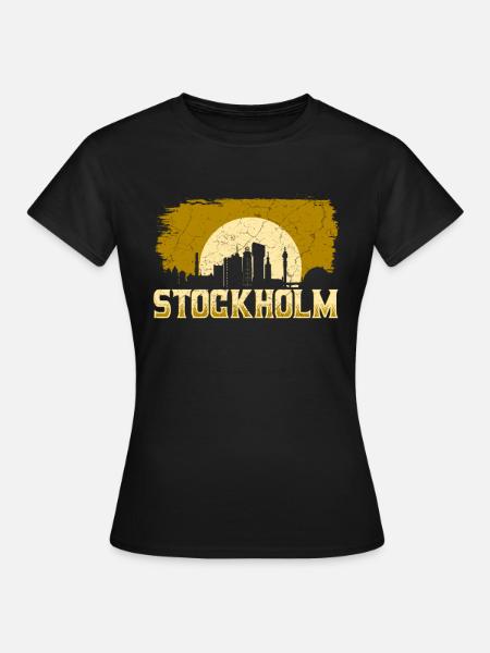 Stockholm - Frauen T-Shirt - Schwarz