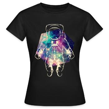 Astronaute dans l’espace - T-shirt Femme - noir - Devant - AI Model Female 172 dark (172cm)