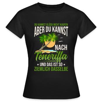 Teneriffa Sehnsucht Kanaren Spanien - Frauen T-Shirt - Schwarz - Vorne - AI Model Female 172 dark (172cm)
