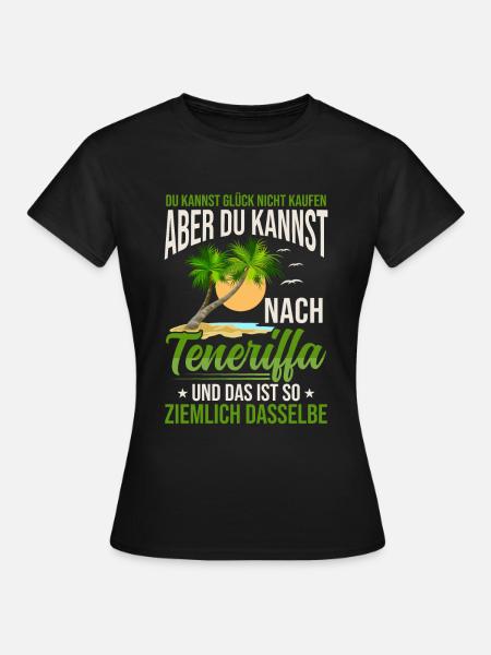 Teneriffa Sehnsucht Kanaren Spanien - Frauen T-Shirt - Schwarz