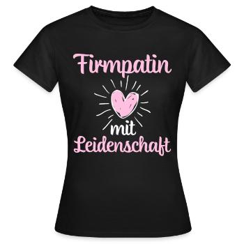 Firmpatin mit Leidenschaft Firmung - Frauen T-Shirt - Schwarz - Vorne - AI Model Female 172 dark (172cm)