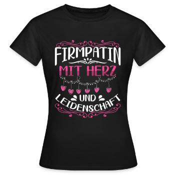 Firmpatin mit Herz und Leidenschaft Firmung - Frauen T-Shirt - Schwarz - Vorne - AI Model Female 172 dark (172cm)