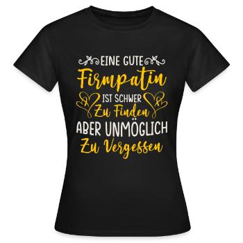Eine gute Firmpatin ist schwer zu finden Firmung - Frauen T-Shirt - Schwarz - Vorne - AI Model Female 172 dark (172cm)