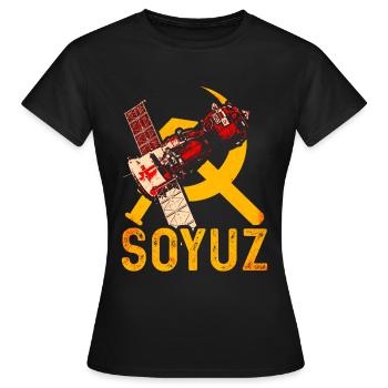 Sojus Raumschiff Sowjetunion - Frauen T-Shirt - Schwarz - Vorne - AI Model Female 172 dark (172cm)