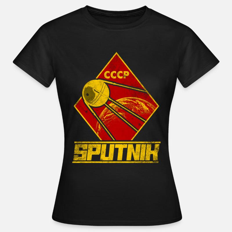 Sputnik Satellite Soviet Union - Women's T-Shirt - black
