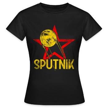 Sputnik 1 Satellit - Frauen T-Shirt - Schwarz - Vorne - AI Model Female 172 dark (172cm)
