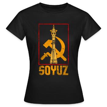 Fusée soviétique Soyouz - T-shirt Femme - noir - Devant - AI Model Female 172 dark (172cm)
