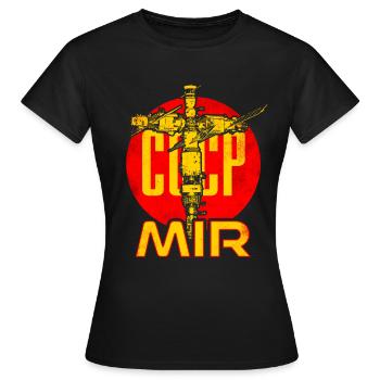 Raumstation Mir Sowjetunion - Frauen T-Shirt - Schwarz - Vorne - AI Model Female 172 dark (172cm)