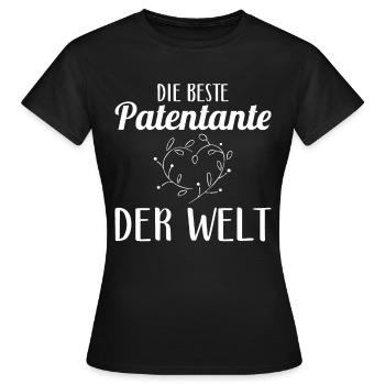 Die Beste Patentante der Welt Taufpatin - Frauen T-Shirt - Schwarz - Vorne - AI Model Female 172 dark (172cm)