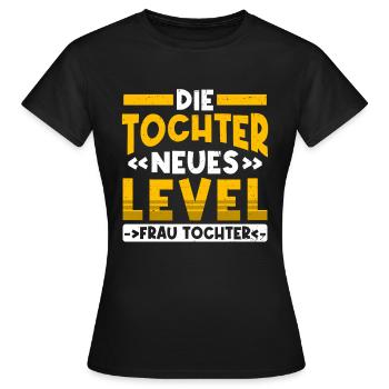 Neues Level Frau Tochter Jugendweihe - Frauen T-Shirt - Schwarz - Vorne - AI Model Female 172 dark (172cm)