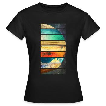 Planètes du système solaire - T-shirt Femme - noir - Devant - AI Model Female 172 dark (172cm)
