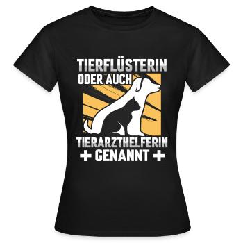 Tierflüsterin oder Tierarzthelferin TFA Veterinär - Frauen T-Shirt - Schwarz - Vorne - AI Model Female 172 dark (172cm)