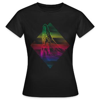 Baleine à bosse - T-shirt Femme - noir - Devant - AI Model Female 172 dark (172cm)
