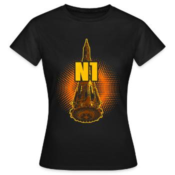 N1 Rocket Soviet Union - Women's T-Shirt - black - Front - AI Model Female 172 dark (172cm)