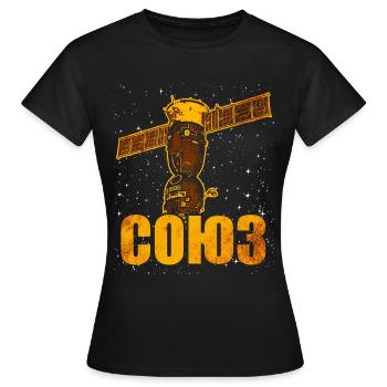 Soviet Soyuz spacecraft - Women's T-Shirt - black - Front - AI Model Female 172 dark (172cm)