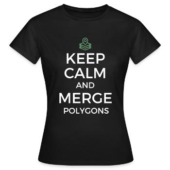 SIG - Systèmes d’Information Géographique - T-shirt Femme - noir - Devant - AI Model Female 172 dark (172cm)