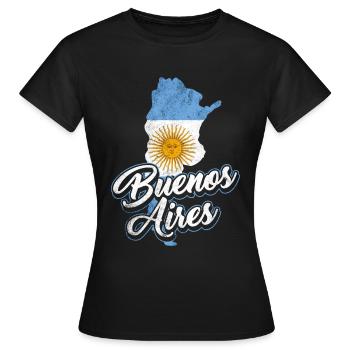 Buenos Aires Argentine - T-shirt Femme - noir - Devant - AI Model Female 172 dark (172cm)