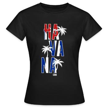 La Havane, Cuba - T-shirt Femme - noir - Devant - AI Model Female 172 dark (172cm)