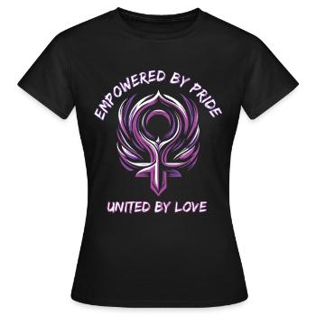 Labrys Pride: Strength in Unity - Women's T-Shirt - black - Front - AI Model Female 172 dark (172cm)