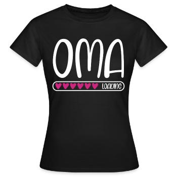 Oma loading - Frauen T-Shirt - Schwarz - Vorne - AI Model Female 172 dark (172cm)