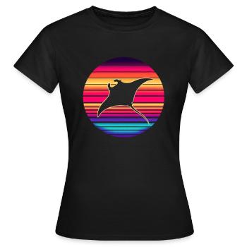 Manta ray - Women's T-Shirt - black - Front - AI Model Female 172 dark (172cm)