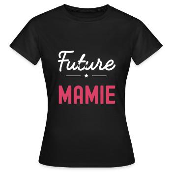 future mamie - T-shirt Femme - noir - Devant - AI Model Female 172 dark (172cm)