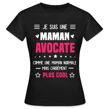 maman avocate maman normale cadeau humour mère - T-shirt Femme - noir - Devant - AI Model Female 172 dark (172cm)